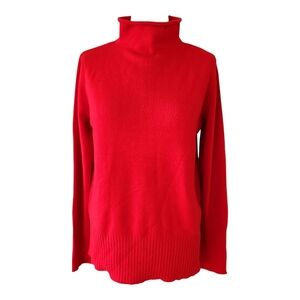 French Connection Red Turtleneck Sweater L Super Soft
